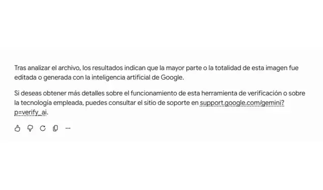 Análisis de las imágenes con SynthID.