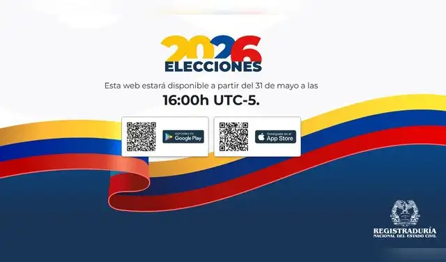 Página web de los resultados de las elecciones en Colombia 2026. Foto: Registraduría Nacional del Estado Civil