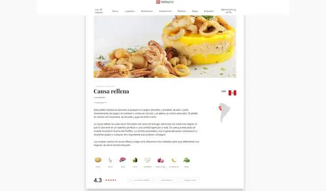 La causa rellena es el mejor plato de atún en América Latina en 2026. Foto: Taste Atlas