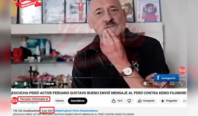 Hace años, ‘Peruano Informado’ publicó video de las declaraciones de Bueno. Hace años, ‘Peruano Informado’ publicó video de las declaraciones de Bueno.