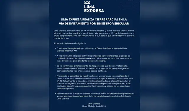 Cierre parcial de la Vía de Evitamiento
