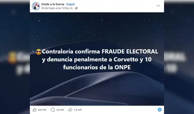No, la Contraloría no confirmó un ‘fraude’ electoral ni denunció penalmente a Piero Corvetto