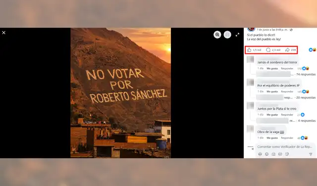 Una de las publicaciones con más alcance en redes sociales. Foto: Facebook