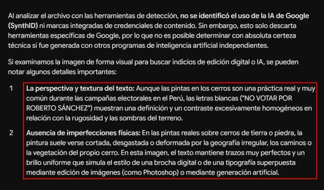 Análisis de las imágenes con SynthID. Foto: SynthID