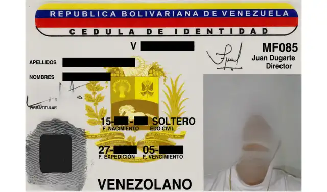 Fuente: Cédula de Identidad venezolana