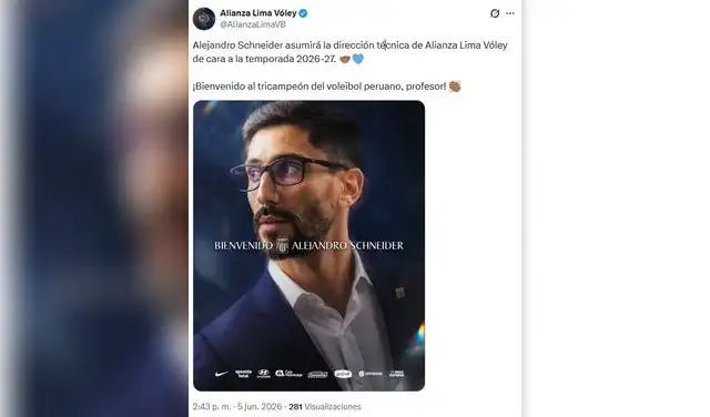 Anuncio del nuevo entrenador de Alianza Lima. Foto: Alianza Lima Vóley  