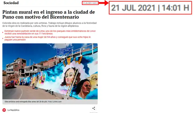 Nota elaborada por La República vinculada a la imagen original. Foto: La República