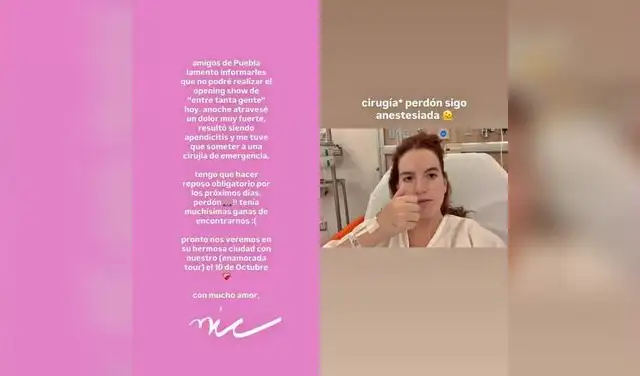 La cantante Nicole Zignago explicó en redes sociales su emergencia médica. Foto: composición Instagram