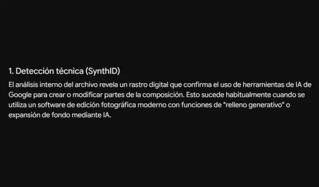 Análisis con SynthID. Foto: SynthID