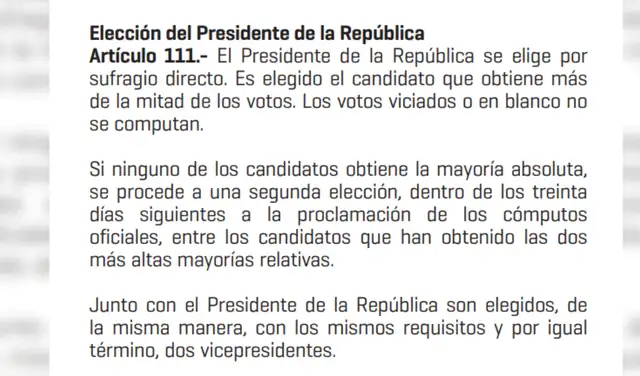 Artículo 111 de la Constitución Política del Perú Artículo 111 de la Constitución Política del Perú