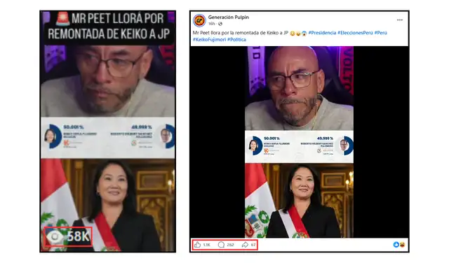 Una de las publicaciones con más alcance en redes sociales. Foto: Facebook Una de las publicaciones con más alcance en redes sociales. Foto: Facebook