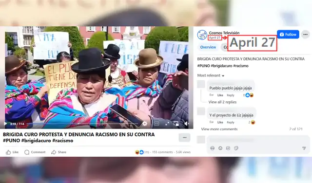 Hecho ocurrió el 27 de abril. Foto: Facebook