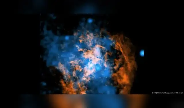 Visual de ALMA y Chandra exhibe el hueco cónico formado por el viento cósmico emanado de Sagitario A.* Foto: NASA Visual de ALMA y Chandra exhibe el hueco cónico formado por el viento cósmico emanado de Sagitario A.* Foto: NASA