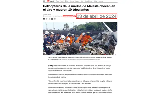 Hecho ocurrió en abril de 2024. Foto: CNN Hecho ocurrió en abril de 2024. Foto: CNN