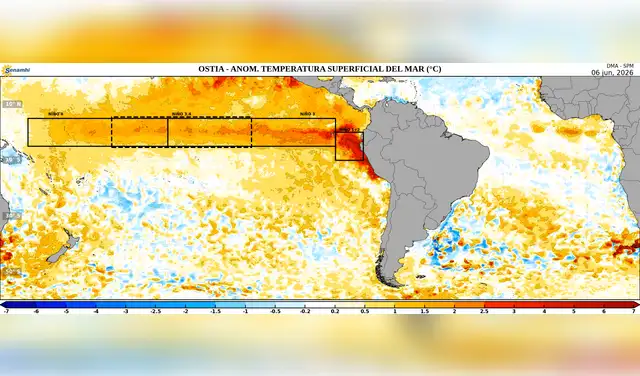 Fenómeno El Niño podría intensificarse en la costa peruana durante el verano 2026-2027 Fenómeno El Niño podría intensificarse en la costa peruana durante el verano 2026-2027