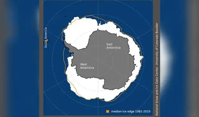 Al 11 de junio de 2026, los datos muestran una cobertura específica del hielo marino en la Antártida. Foto: NSIDC
