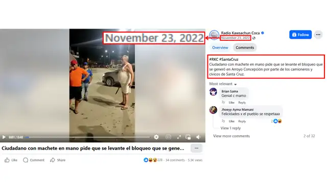 Video original del que se ha sustraído el audio para ser superpuesto en el viral. Foto: Facebook Video original del que se ha sustraído el audio para ser superpuesto en el viral. Foto: Facebook