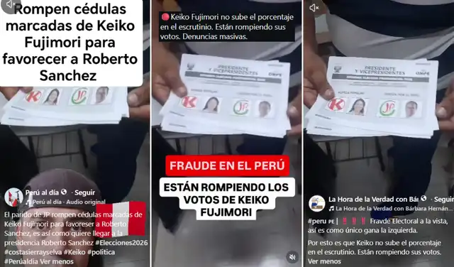 Variantes del video difundido tras la segunda vuelta electoral. Foto: Redes sociales Variantes del video difundido tras la segunda vuelta electoral. Foto: Redes sociales