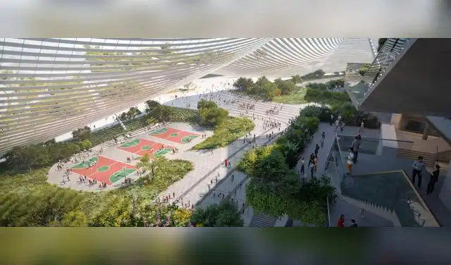 El Estadio Hassan II en Casablanca, Marruecos, es proyectado para ser el estadio de fútbol más grande del mundo. Foto: Populous