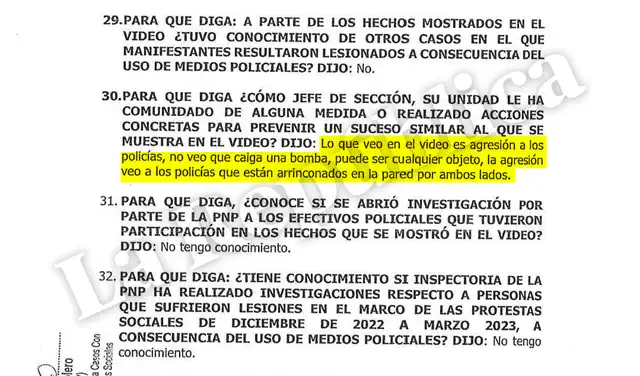 Pese a las evidencias audiovisuales, Luis Bazán negó su responsabilidad en las lesiones sufridas por Renato Murillo.