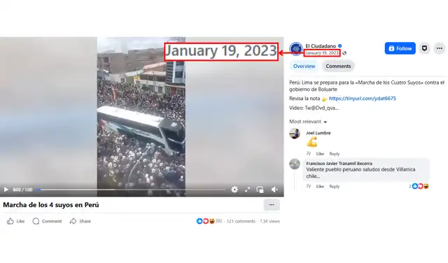 Búsqueda inversa lleva a una publicación del 19 de enero de 2023 (El Ciudadano, Chile). Foto: El Ciudadano - Facebook