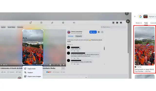 Búsqueda inversa con Google Lens. Foto: Google Lens Búsqueda inversa con Google Lens. Foto: Google Lens