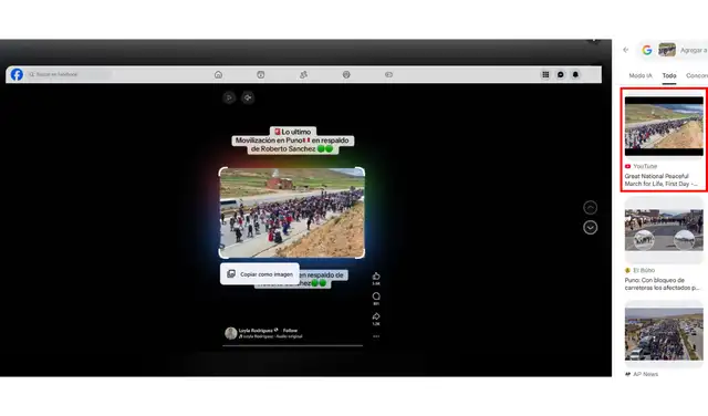 Búsqueda inversa con Google Lens. Foto: Google Lens