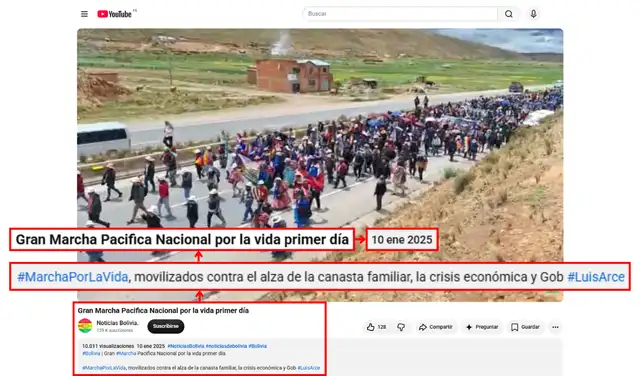 Video encontrado con la búsqueda inversa (10 de enero de 2025). Captura: YouTube