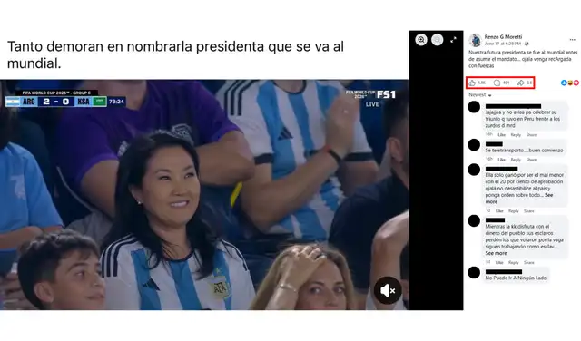 Una de las publicaciones con más alcance en redes sociales. Capturas: Facebook