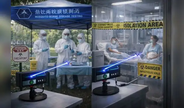 El sistema láser infrarrojo de alta precisión ofrece una eliminación de mosquitos rápida y eficaz con un rendimiento constante. Foto: Photon Matrix Lab