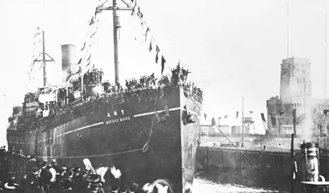 El Hofuku Maru En 1918 en el puerto de Kobe, en Japón. Foto: Archivo Federal de Alemania El Hofuku Maru En 1918 en el puerto de Kobe, en Japón. Foto: Archivo Federal de Alemania