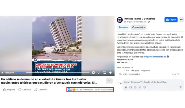 Una de las publicaciones con más alcance en redes sociales. Foto: Facebook