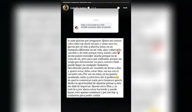 Hugo García e Isabella Ladera confirmaron su romance en 2025, meses antes del anuncio de embarazo