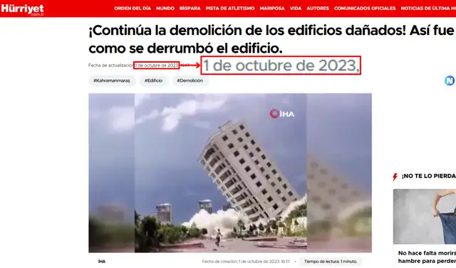 Nota de Hürriyet traducida al español (1 de octubre de 2023) - parte 1. Foto: Hürriyet