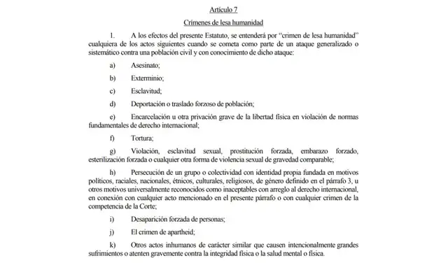Artículo 7 del Estatuto de Roma Artículo 7 del Estatuto de Roma