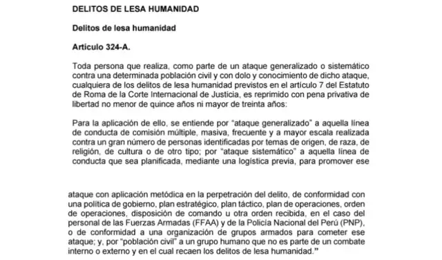 Definición de lesa humanidad por el Proyecto de Ley 14337 Definición de lesa humanidad por el Proyecto de Ley 14337