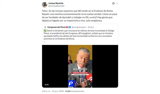 Comentario de Julissa Mantilla Comentario de Julissa Mantilla
