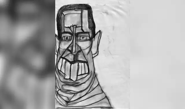 Caricatura. Mario Vargas Llosa de Diego Gonzales Tovar. Imagen: Difusión.