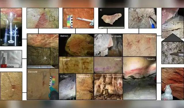 Figuras de arte rupestre paleolítico muestreadas en este estudio. Foto: Nature Communications