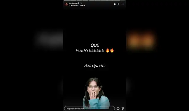 Historia de Laura Spoya en Instagram.