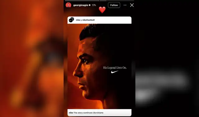 Historia de Georgina en IG. Foto: Instagram Historia de Georgina en IG. Foto: Instagram