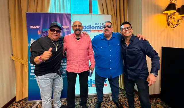 Hildemaro, Óscar de León, Maelo Ruiz y Charlie Cardona se juntaron en Lima antes del Salsa Lima Festival. Foto: difusión Hildemaro, Óscar de León, Maelo Ruiz y Charlie Cardona se juntaron en Lima antes del Salsa Lima Festival. Foto: difusión