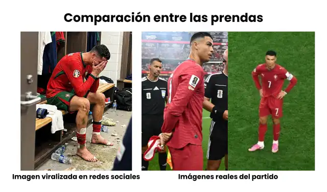 Comparación entre las prendas. Fotos: Instagram / FIFA | Composición: LR