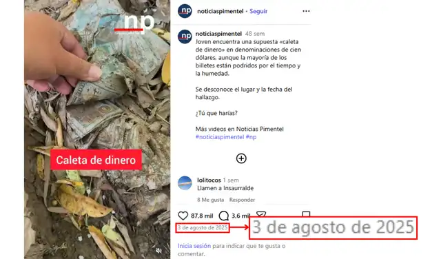 Resultados de la primera búsqueda con Google Lens. Foto: Instagram Resultados de la primera búsqueda con Google Lens. Foto: Instagram