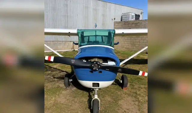 La avioneta en la que el piloto Leandro Bertazzo daba clases. Foto: TN
