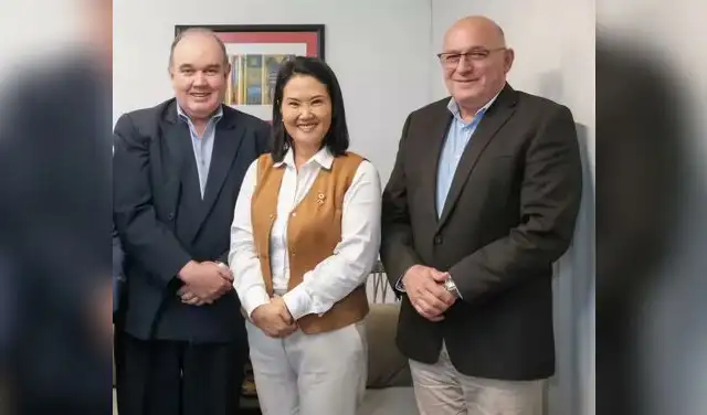 Cumbre. El senador Francisco Calisto Giampietro (Renovación Popular) organizó el encuentro que tuvo Keiko Fujimori con Rafael López Aliaga para formar un bloque en el Congreso. Foto: difusión  