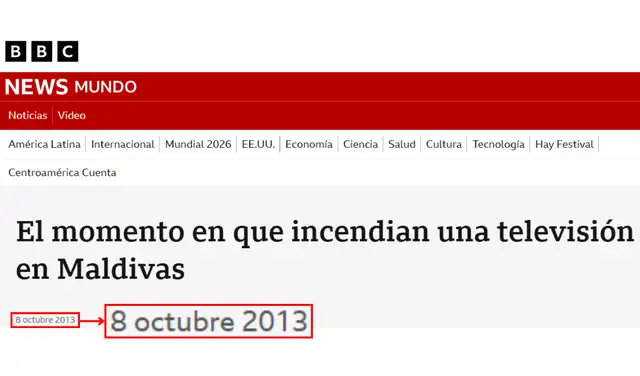 La BBC cubrió el hecho real el 8 de octubre de 2023 (1). Foto: BBC News