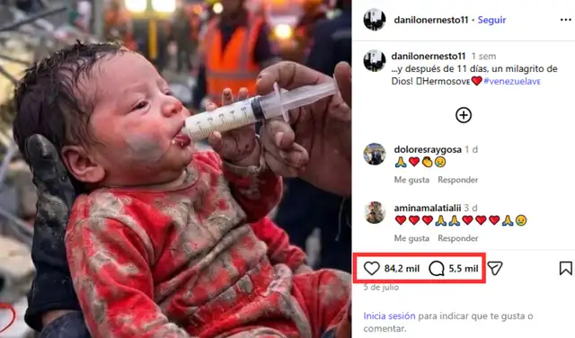 Uno de los posts con más alcance. Foto: Instagram Uno de los posts con más alcance. Foto: Instagram