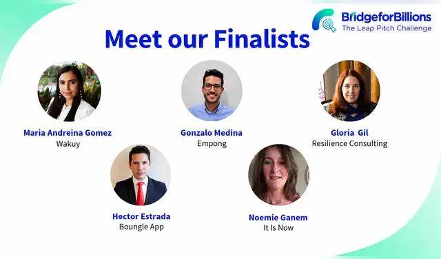 Finalistas del Leap Pitch Challenge en 2019. Foto: Bridge for Billions