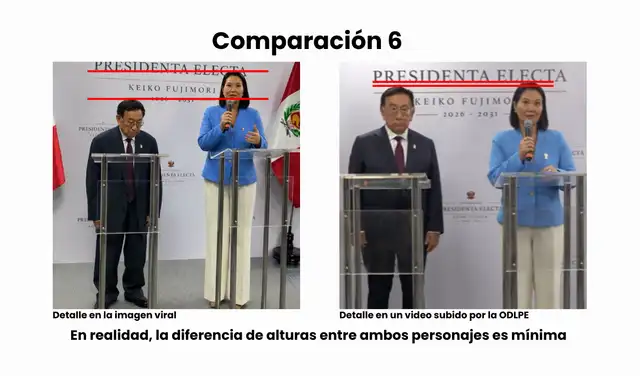 Comparación 6. Foto: Facebook / Oficina de la Presidenta Electa (Instagram) | Composición: LR